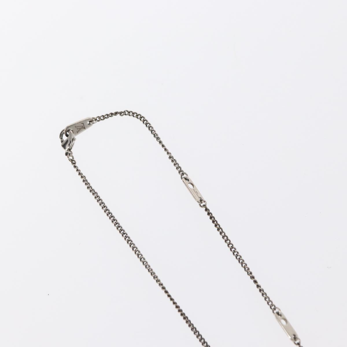 LOUIS VUITTON Collier Charms LV League LV Printed Initials Silver LV Auth 158055