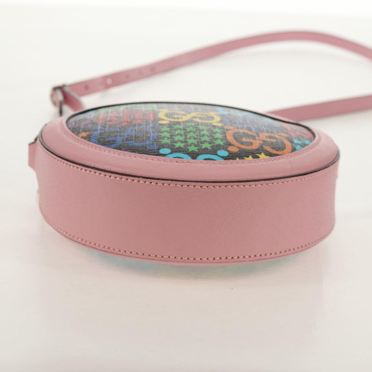 GUCCI GG Psychedelic Shoulder Bag PVC Multicolor Silver 603938 Auth 158059M