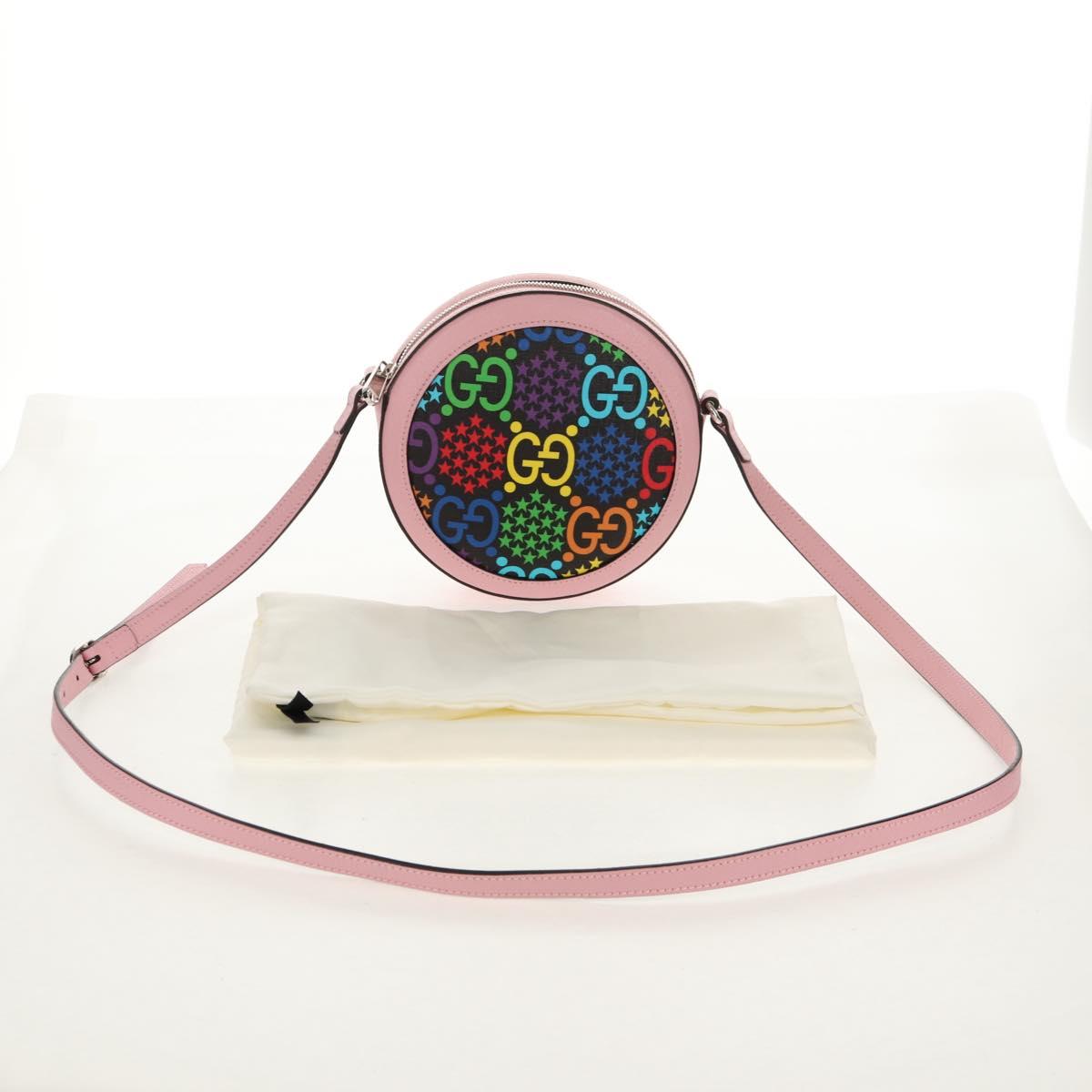GUCCI GG Psychedelic Shoulder Bag PVC Multicolor Silver 603938 Auth 158059M