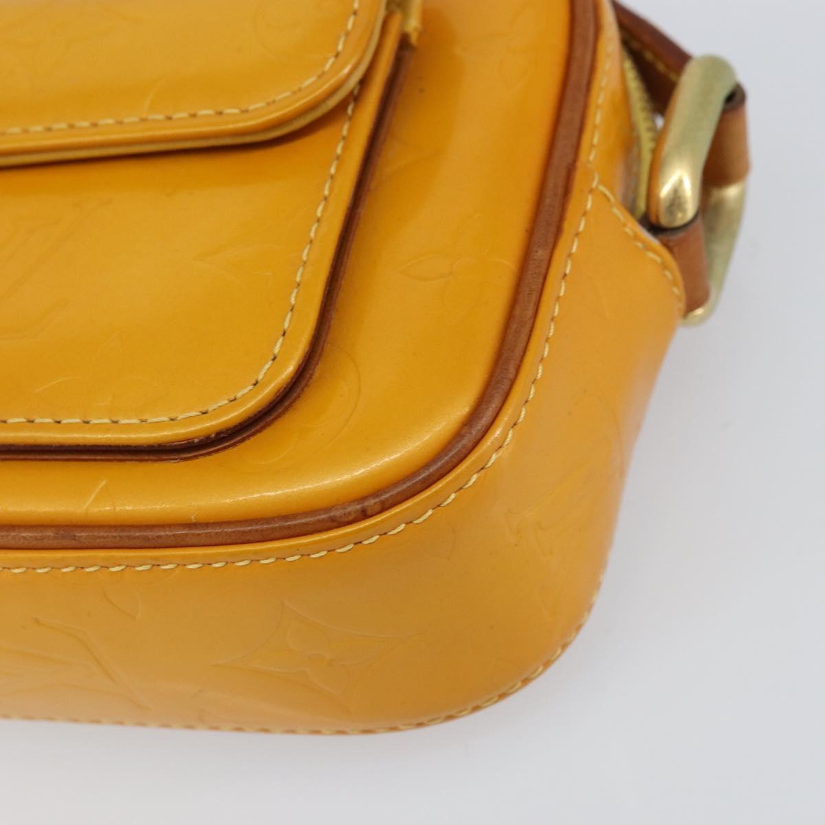 LOUIS VUITTON Monogram Vernis Christy MM Shoulder Bag Jaune M91108 Auth 158060