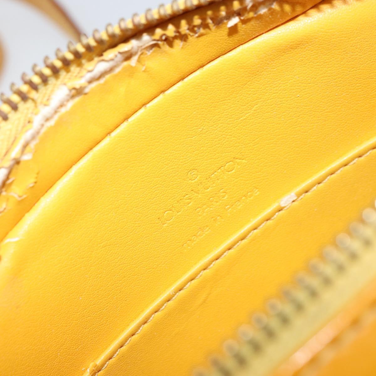 LOUIS VUITTON Monogram Vernis Christy MM Shoulder Bag Jaune M91108 Auth 158060