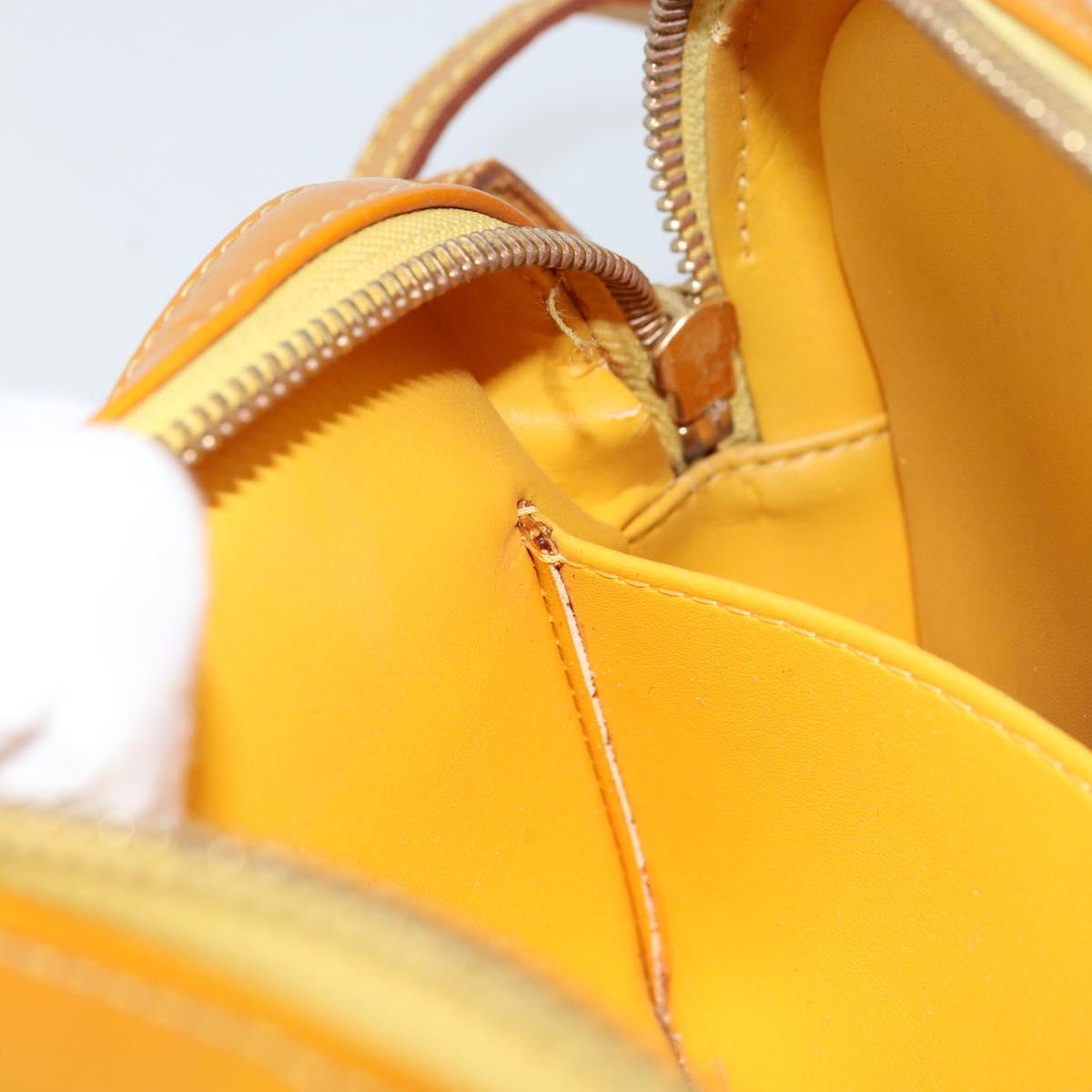 LOUIS VUITTON Monogram Vernis Christy MM Shoulder Bag Jaune M91108 Auth 158060