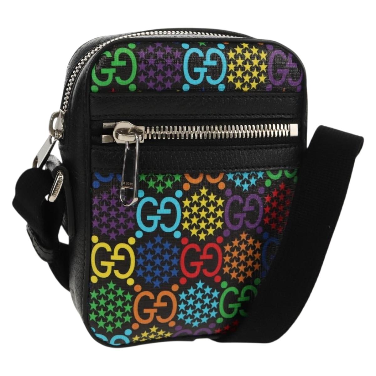 GUCCI GG Psychedelic Shoulder Bag Multicolor Silver 598103 Auth 158061M