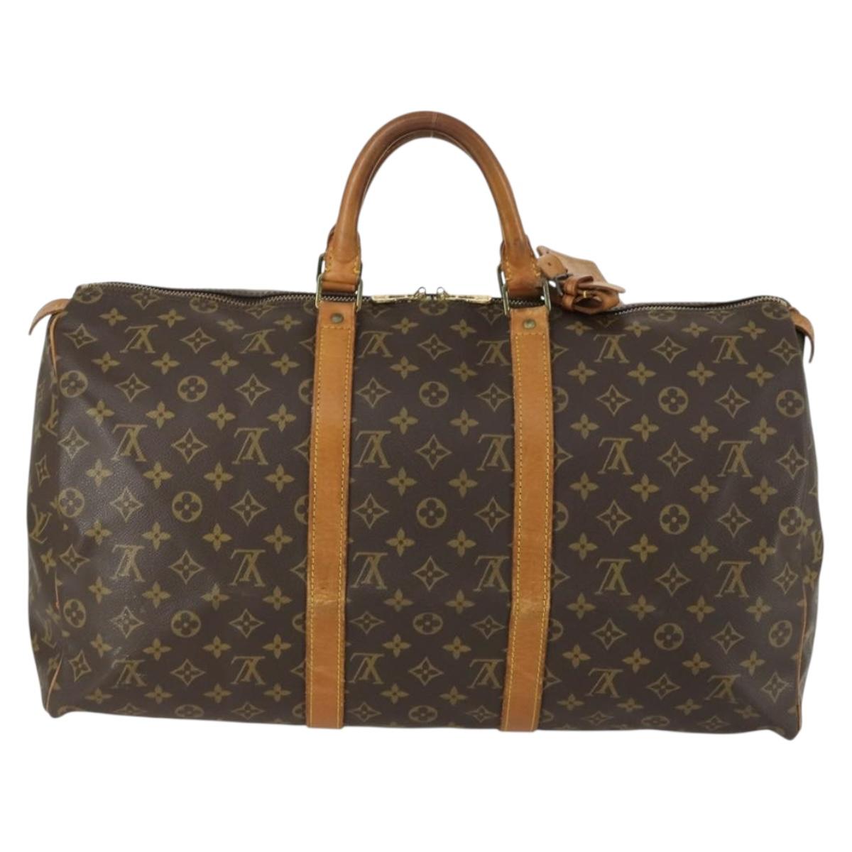 LOUIS VUITTON Monogram Keepall 50 Boston Bag M41426 LV Auth 158082