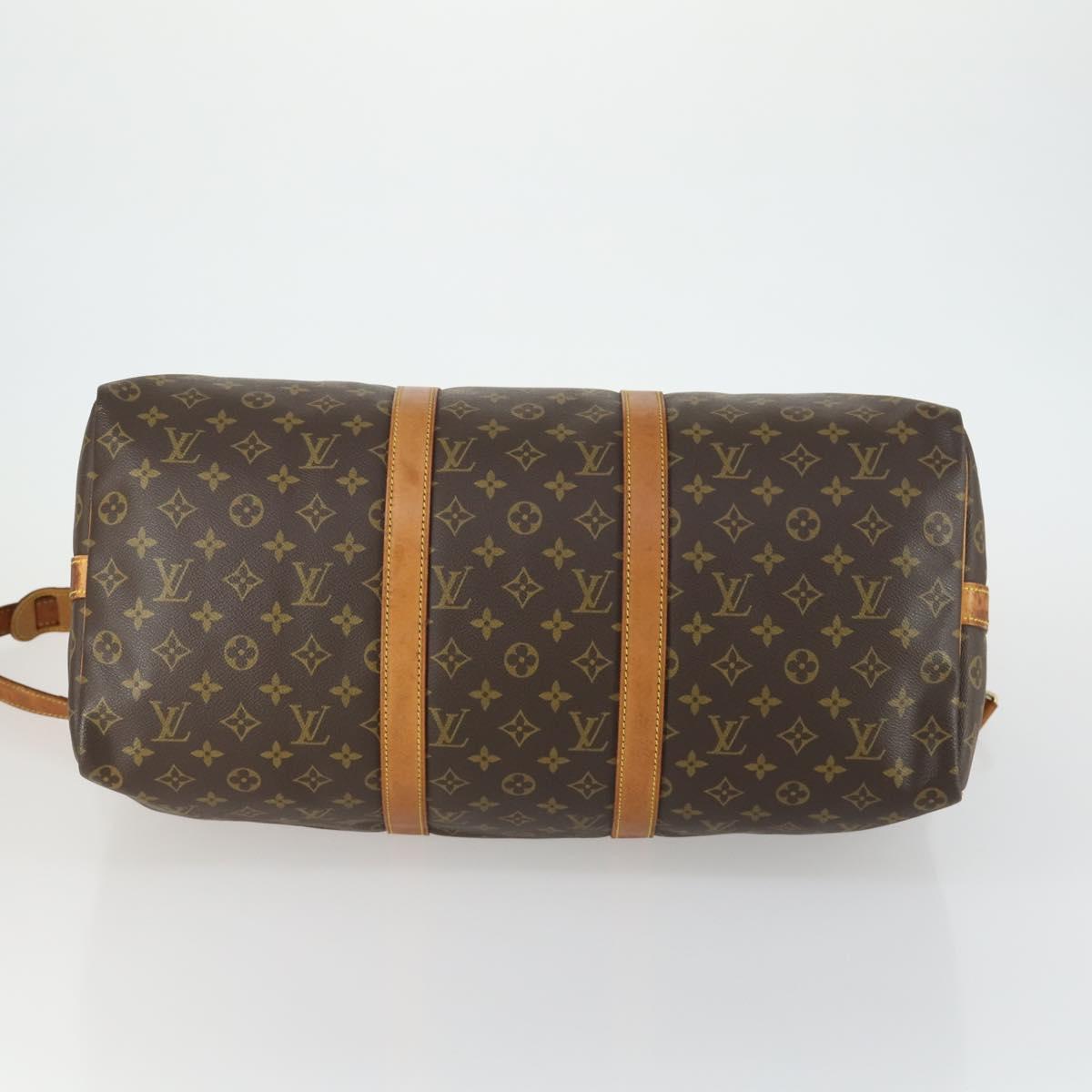 LOUIS VUITTON Monogram Keepall Bandouliere 50 Boston Bag M41416 LV Auth 158083