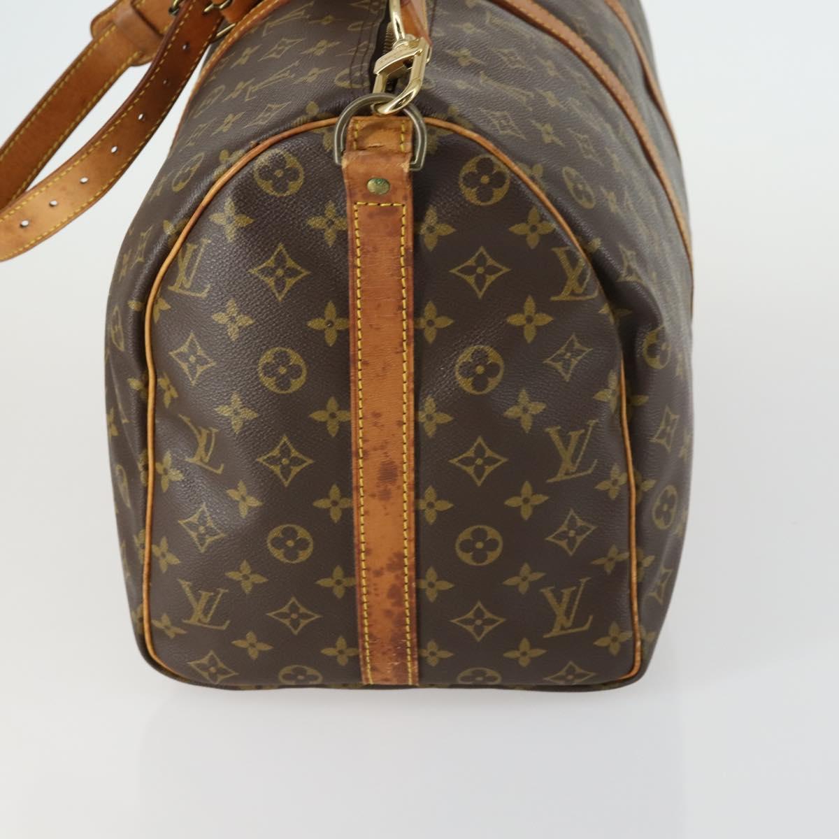 LOUIS VUITTON Monogram Keepall Bandouliere 50 Boston Bag M41416 LV Auth 158083