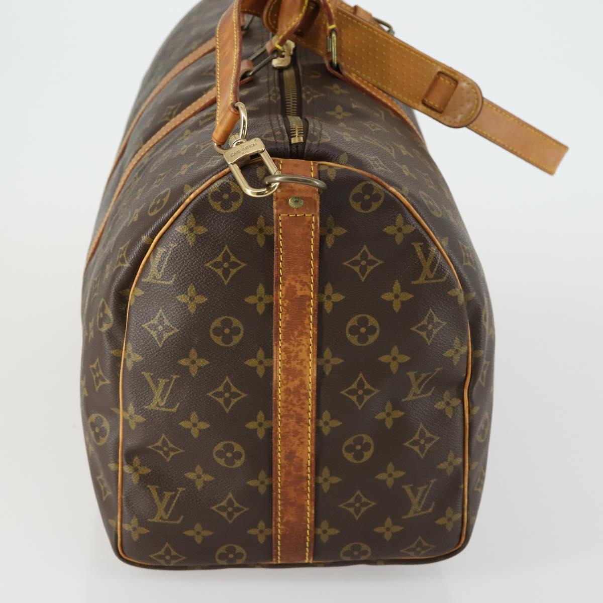 LOUIS VUITTON Monogram Keepall Bandouliere 50 Boston Bag M41416 LV Auth 158083