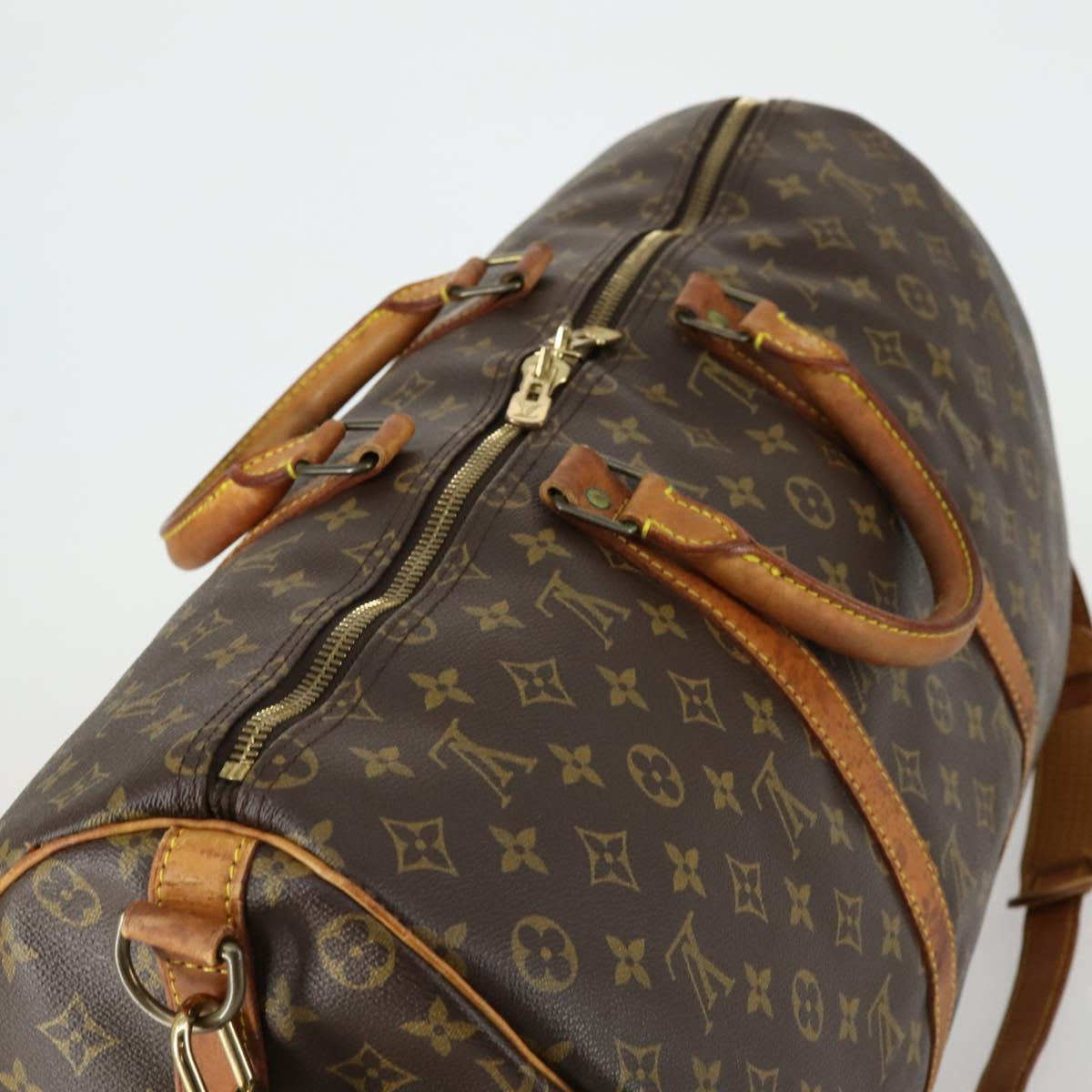 LOUIS VUITTON Monogram Keepall Bandouliere 50 Boston Bag M41416 LV Auth 158083