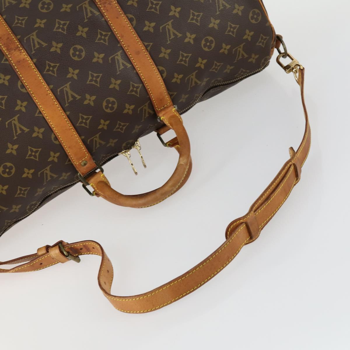 LOUIS VUITTON Monogram Keepall Bandouliere 50 Boston Bag M41416 LV Auth 158083