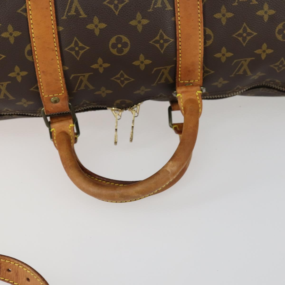 LOUIS VUITTON Monogram Keepall Bandouliere 50 Boston Bag M41416 LV Auth 158083