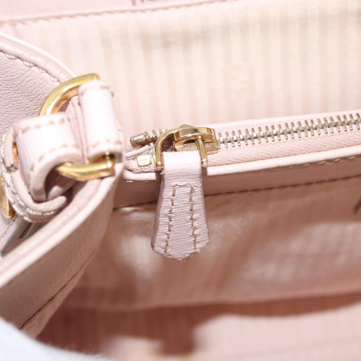 FENDI 2JOURS Hand Bag Leather 2way Beige Gold Auth 158111