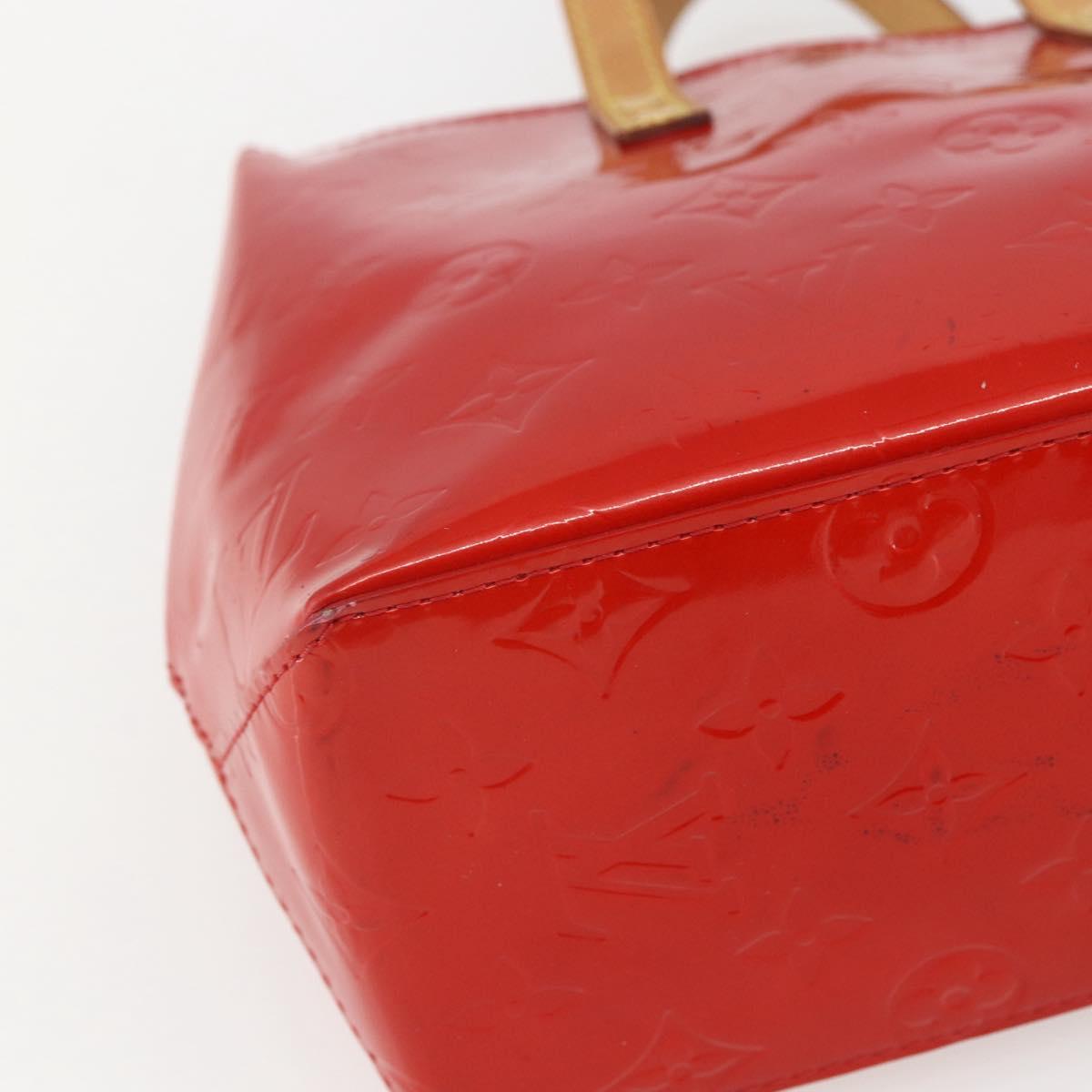 LOUIS VUITTON Monogram Vernis Reade PM Hand Bag Red Rouge M91088 LV Auth 158118