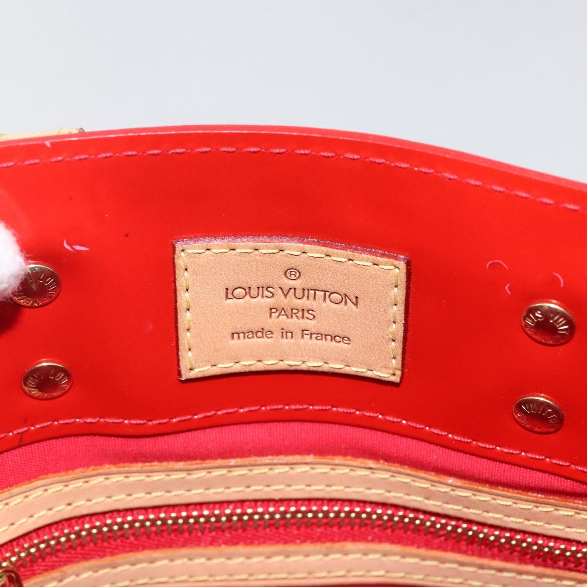 LOUIS VUITTON Monogram Vernis Reade PM Hand Bag Red Rouge M91088 LV Auth 158118