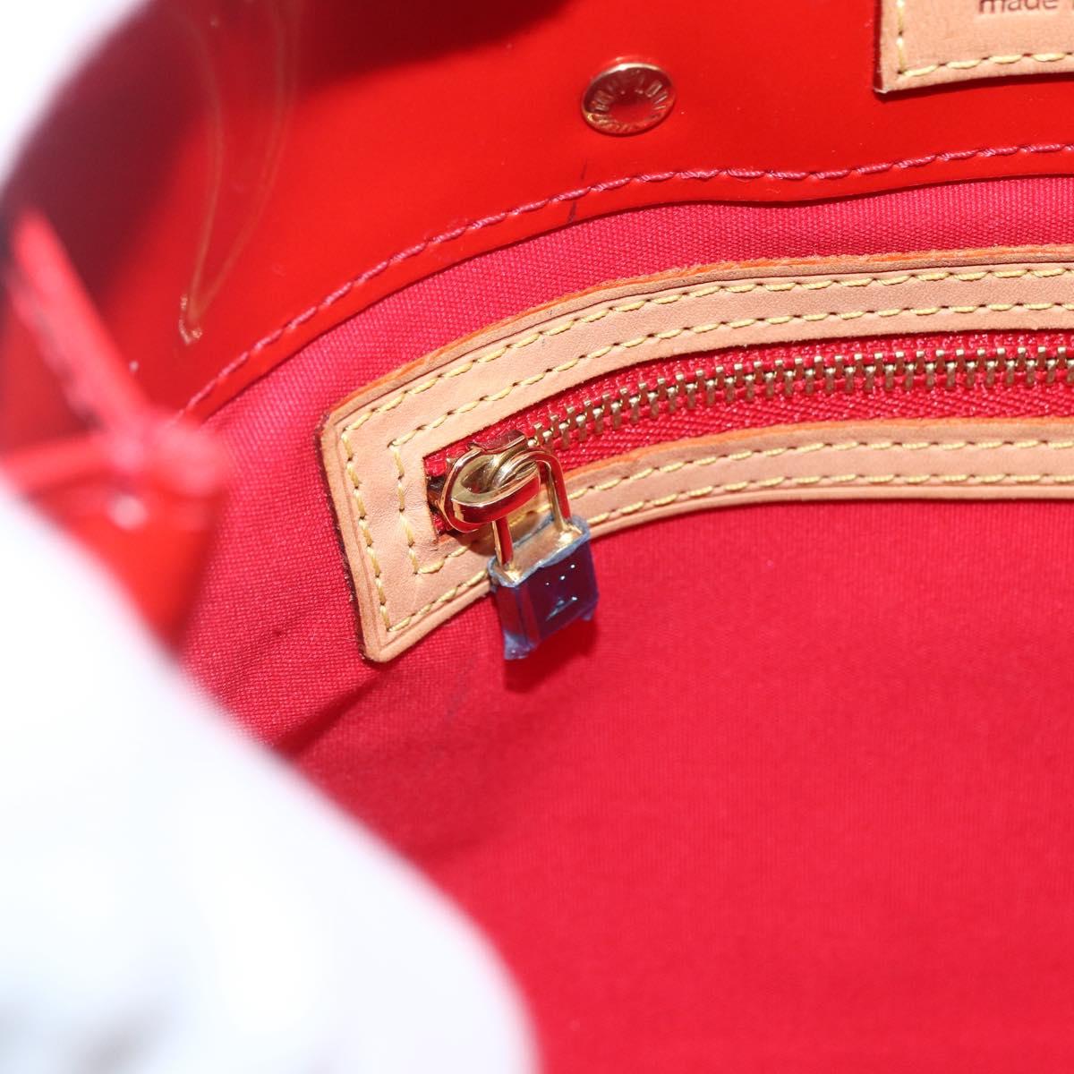 LOUIS VUITTON Monogram Vernis Reade PM Hand Bag Red Rouge M91088 LV Auth 158118