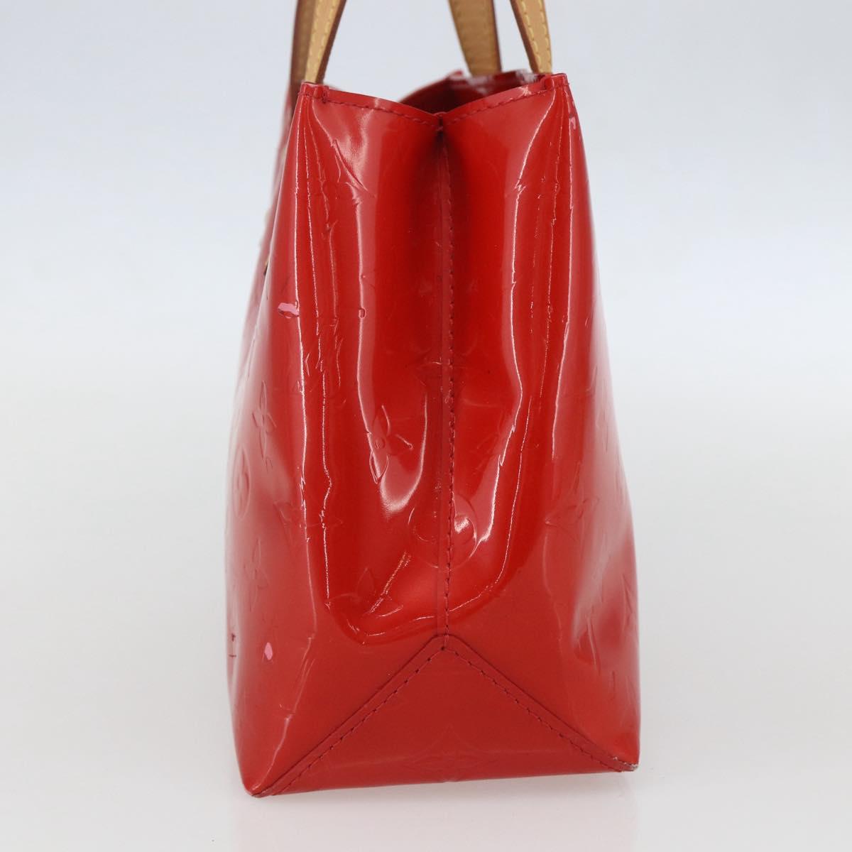 LOUIS VUITTON Monogram Vernis Reade PM Hand Bag Red Rouge M91088 LV Auth 158118