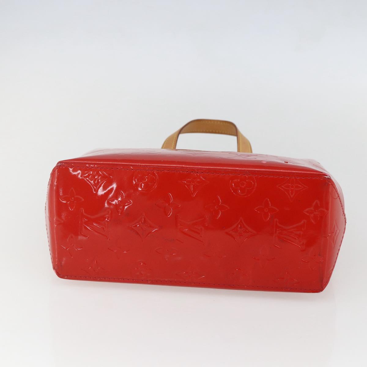 LOUIS VUITTON Monogram Vernis Reade PM Hand Bag Red Rouge M91088 LV Auth 158118