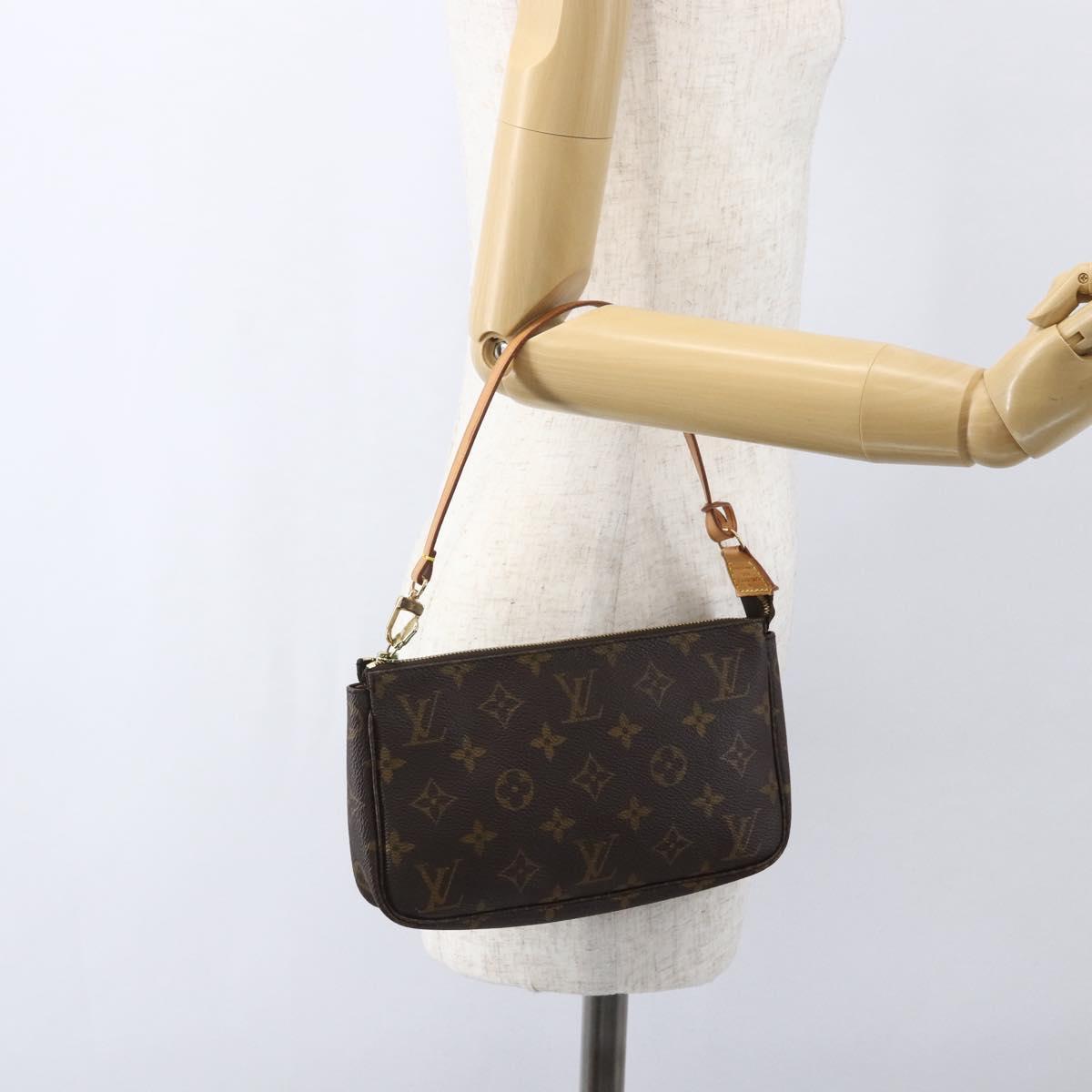 LOUIS VUITTON Monogram Pochette Accessoires Pouch M51980 LV Auth 158119