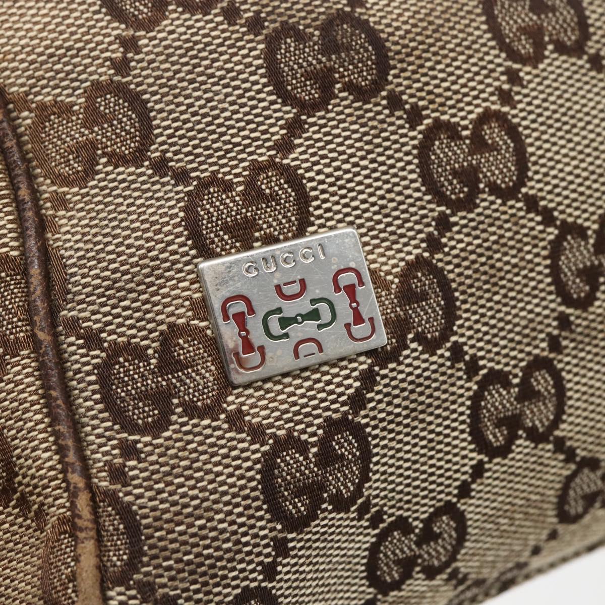GUCCI GG Canvas Web Sherry Line Tote Bag Beige Green Red 115810 Auth 158134