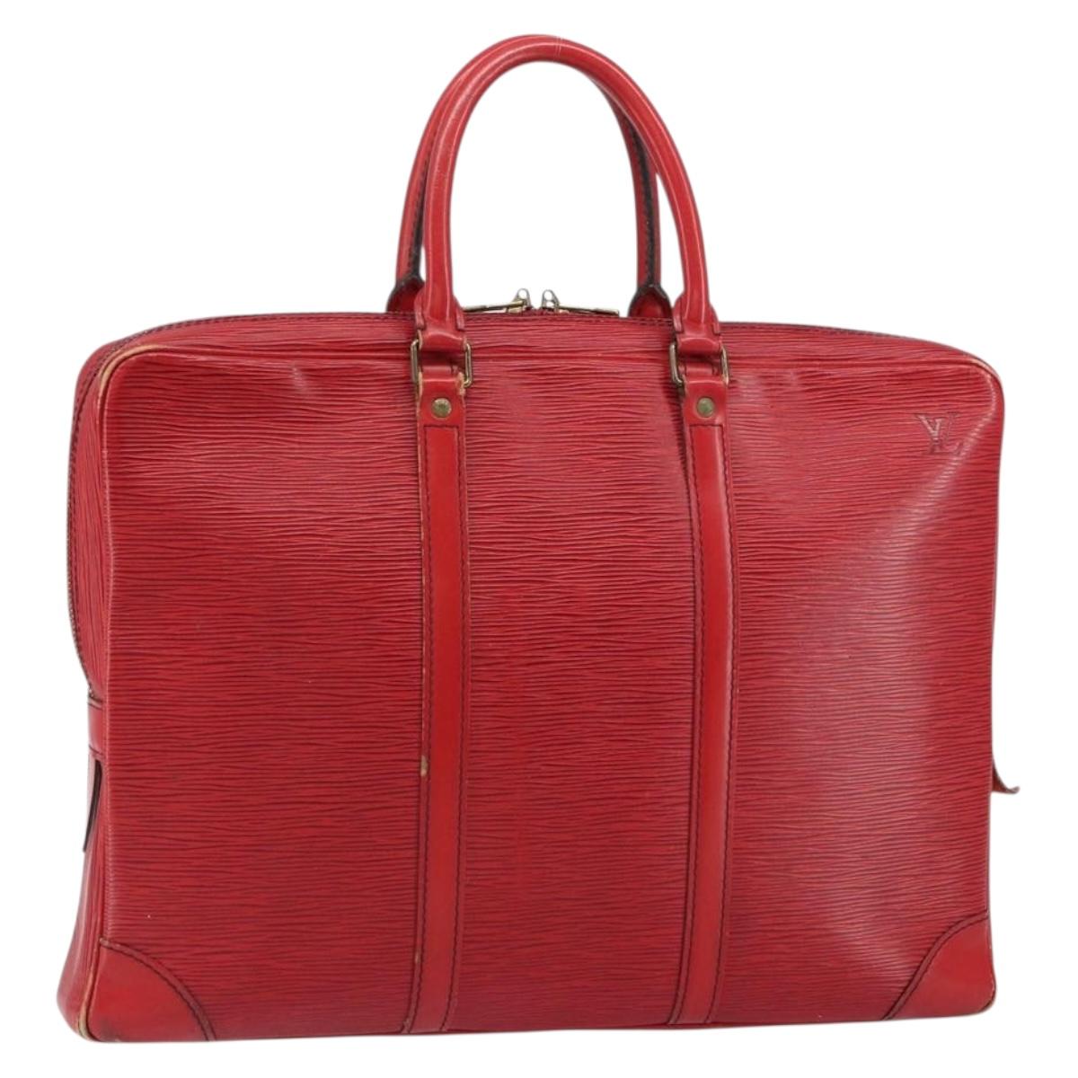 LOUIS VUITTON Epi Porte Documents Voyage Business Bag Red M54477 LV Auth 158150