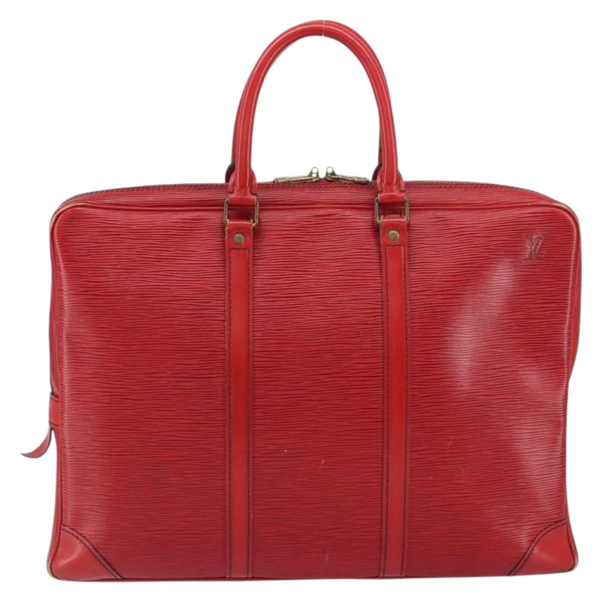 LOUIS VUITTON Epi Porte Documents Voyage Business Bag Red M54477 LV Auth 158150