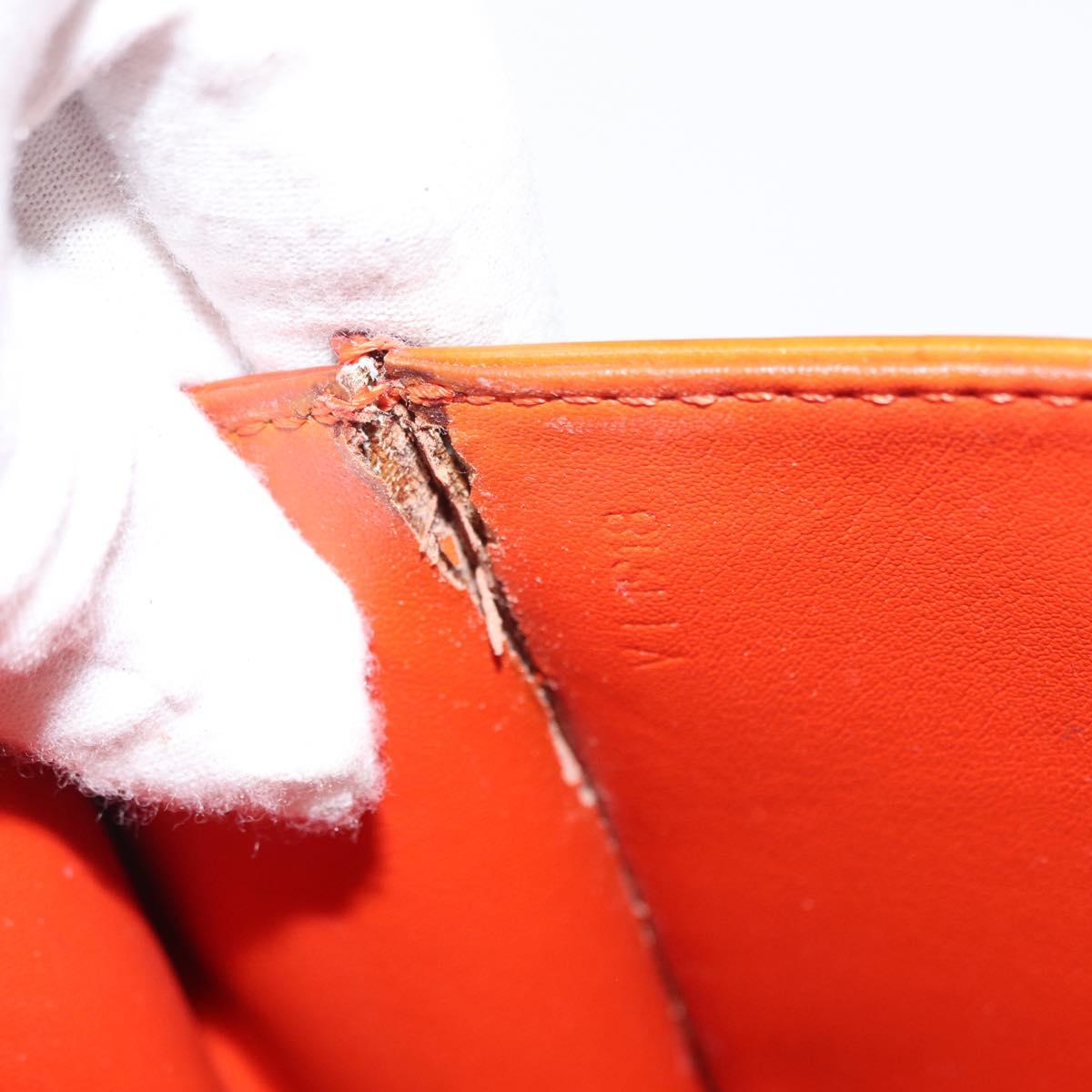 LOUIS VUITTON Monogram Vernis Spring Street Hand Bag Orange M91025 Auth 158151