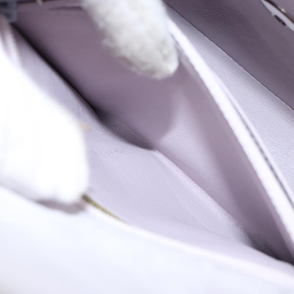 CHANEL Matelasse Hand Bag Suede Purple Silver CC Auth 158159
