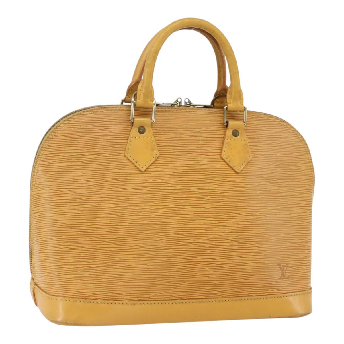 LOUIS VUITTON Epi Alma Hand Bag Yellow M52149 LV Auth 158164