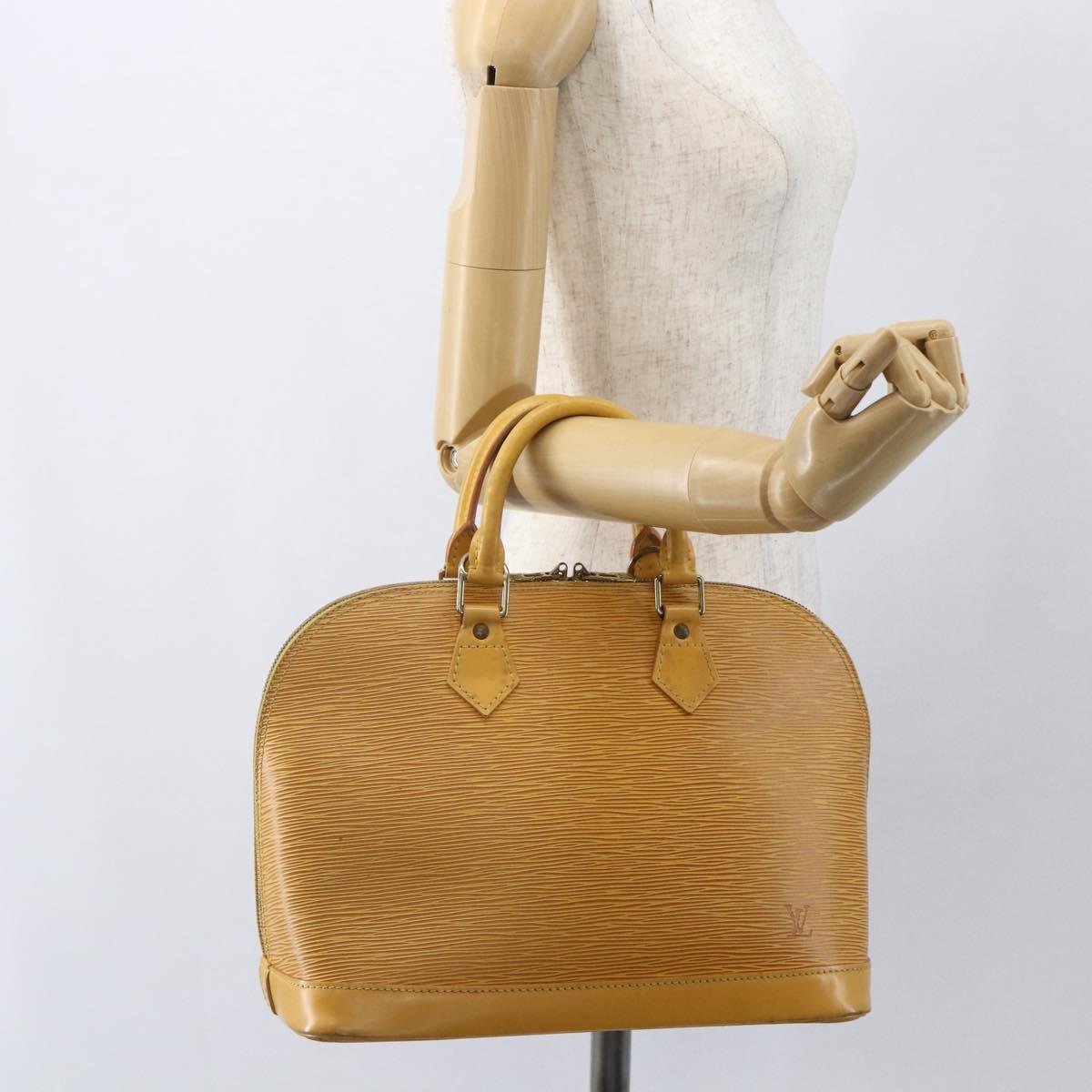 LOUIS VUITTON Epi Alma Hand Bag Yellow M52149 LV Auth 158164