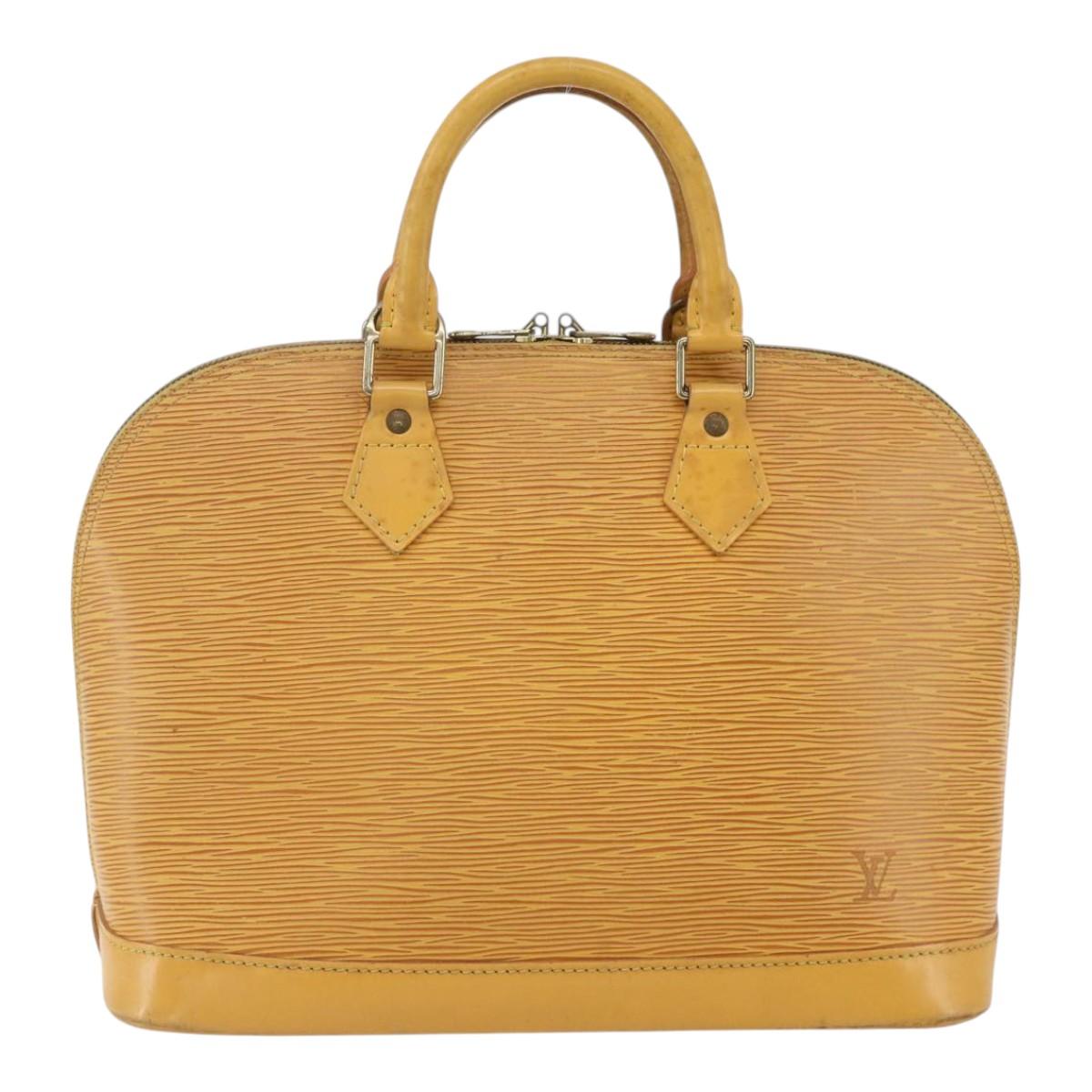 LOUIS VUITTON Epi Alma Hand Bag Yellow M52149 LV Auth 158164