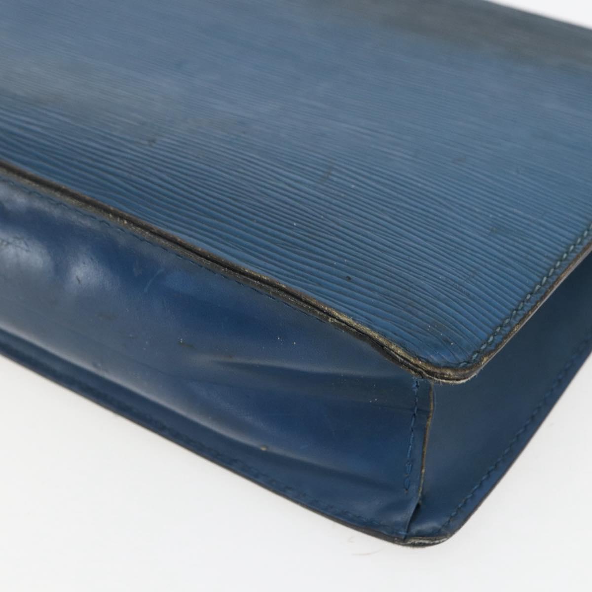 LOUIS VUITTON Epi Pochette Homme Clutch Bag Blue M52522 LV Auth 158167