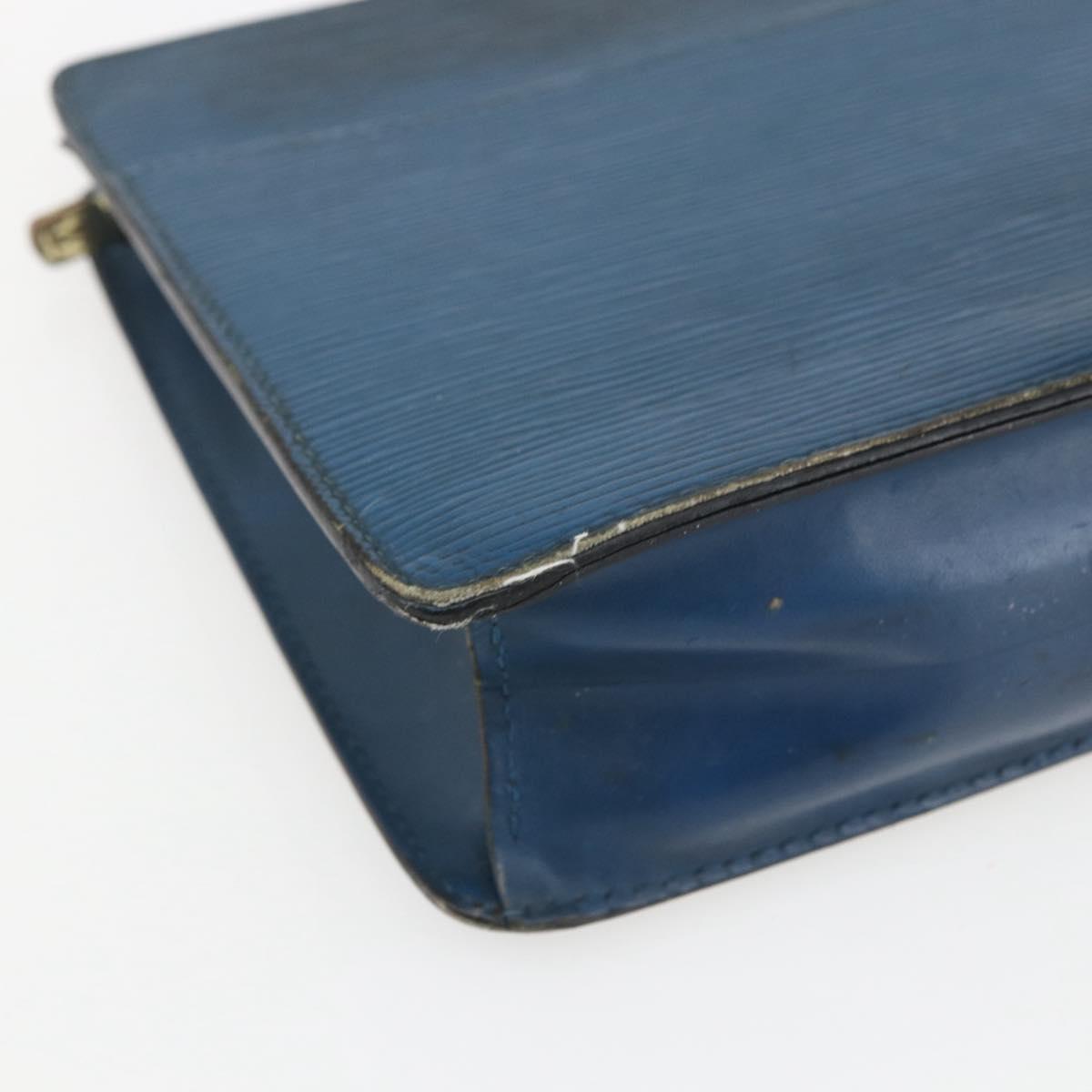 LOUIS VUITTON Epi Pochette Homme Clutch Bag Blue M52522 LV Auth 158167