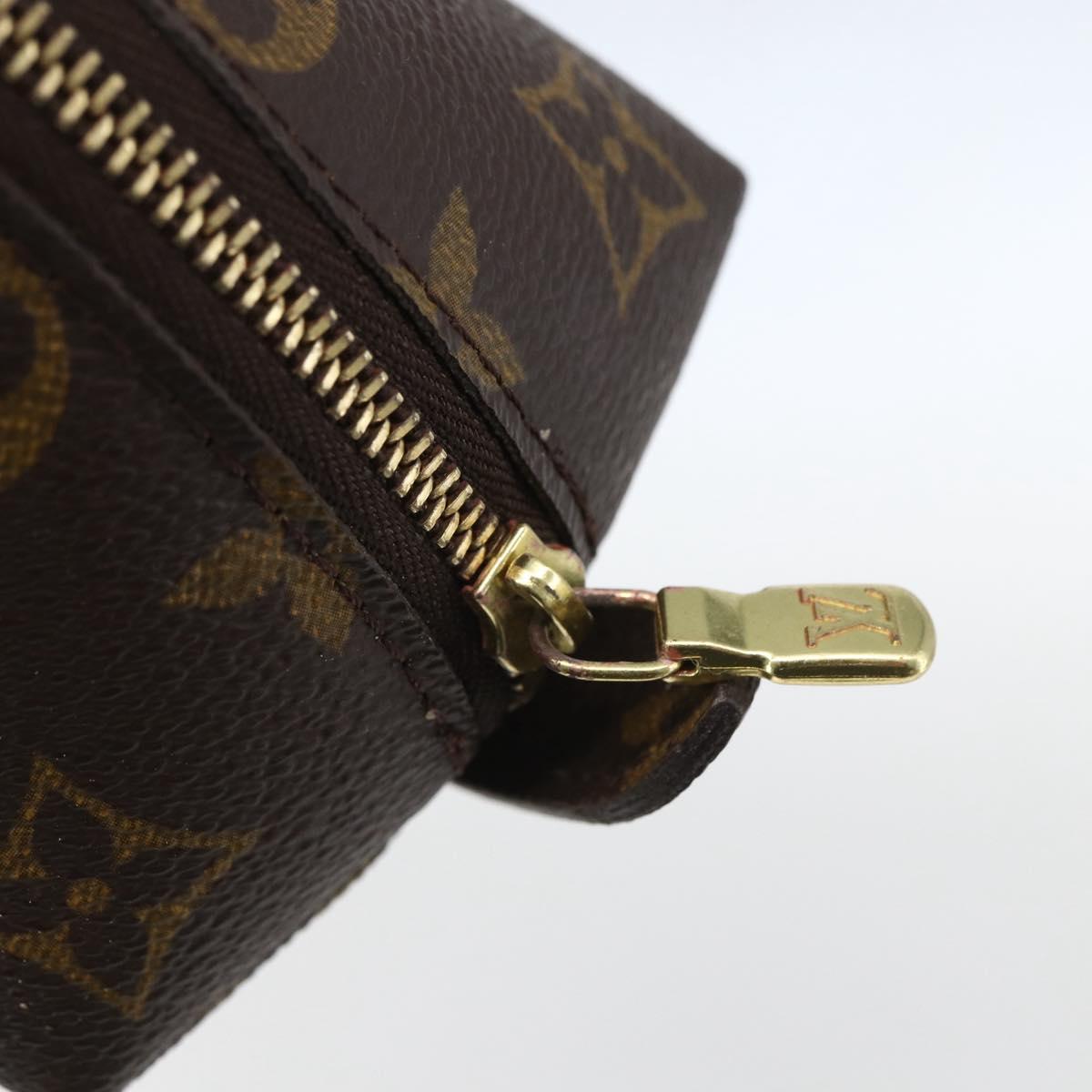 LOUIS VUITTON Monogram Trousse Demi Ronde Cosmetic Pouch M47520 LV Auth 158168