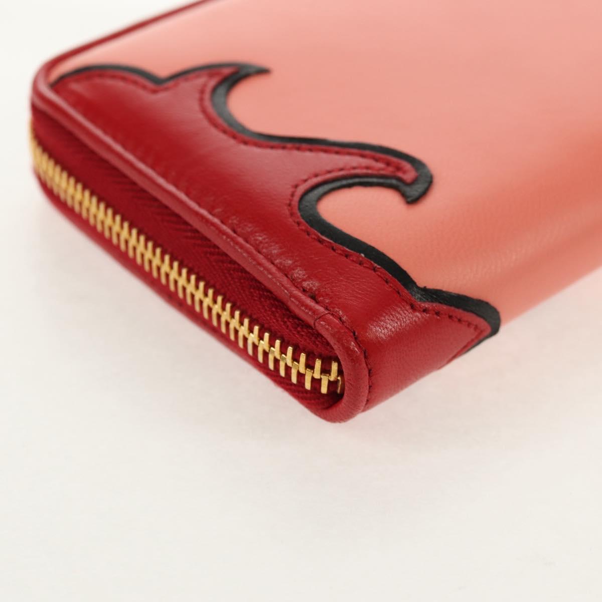 Miu Miu Wallet Leather Red Gold Auth 158185V