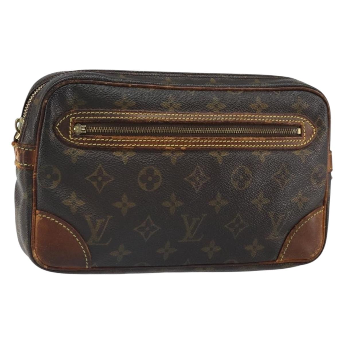 LOUIS VUITTON Monogram Marly Dragonne GM Clutch Bag M51825 LV Auth 158206
