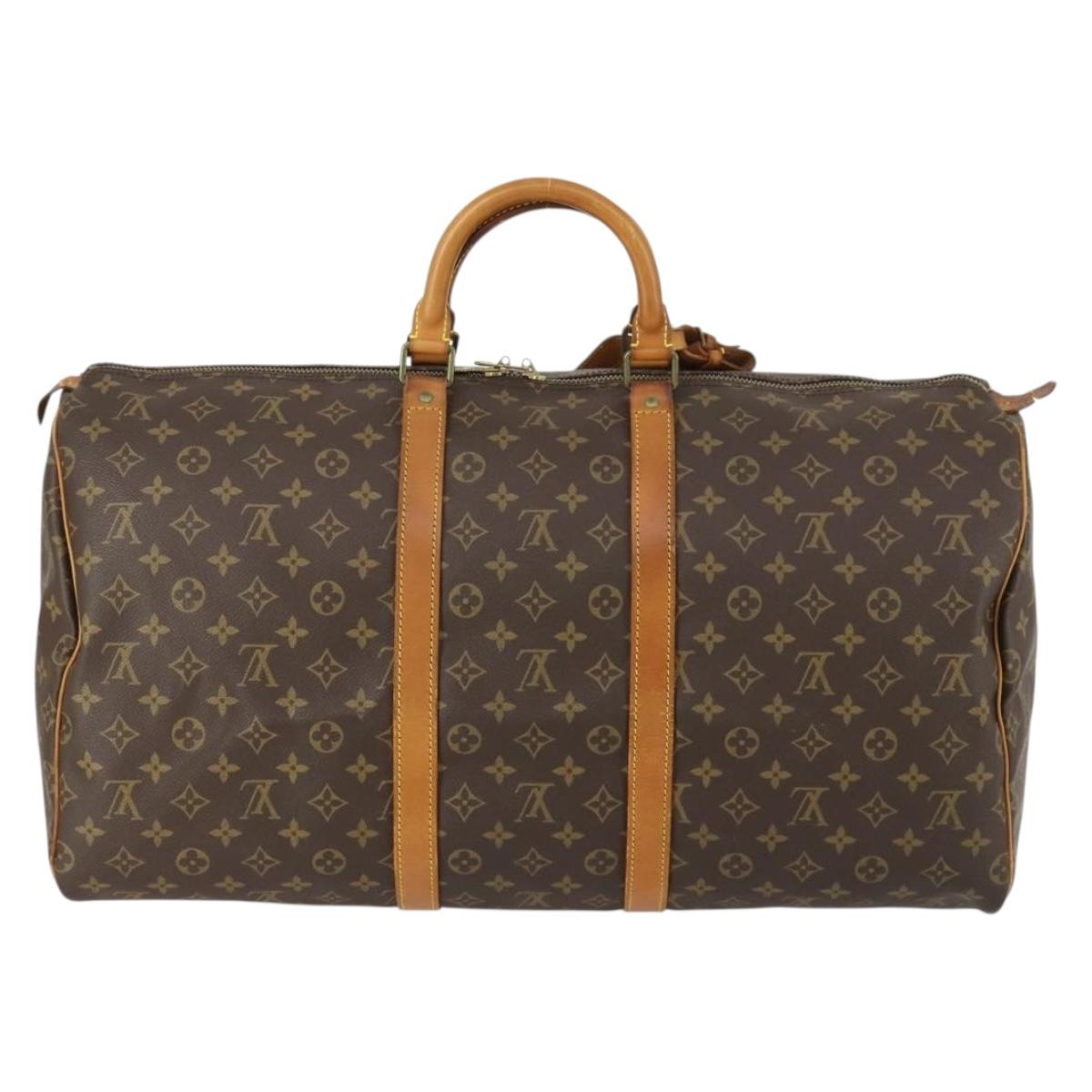 LOUIS VUITTON Monogram Keepall 55 Boston Bag M41424 LV Auth 158207