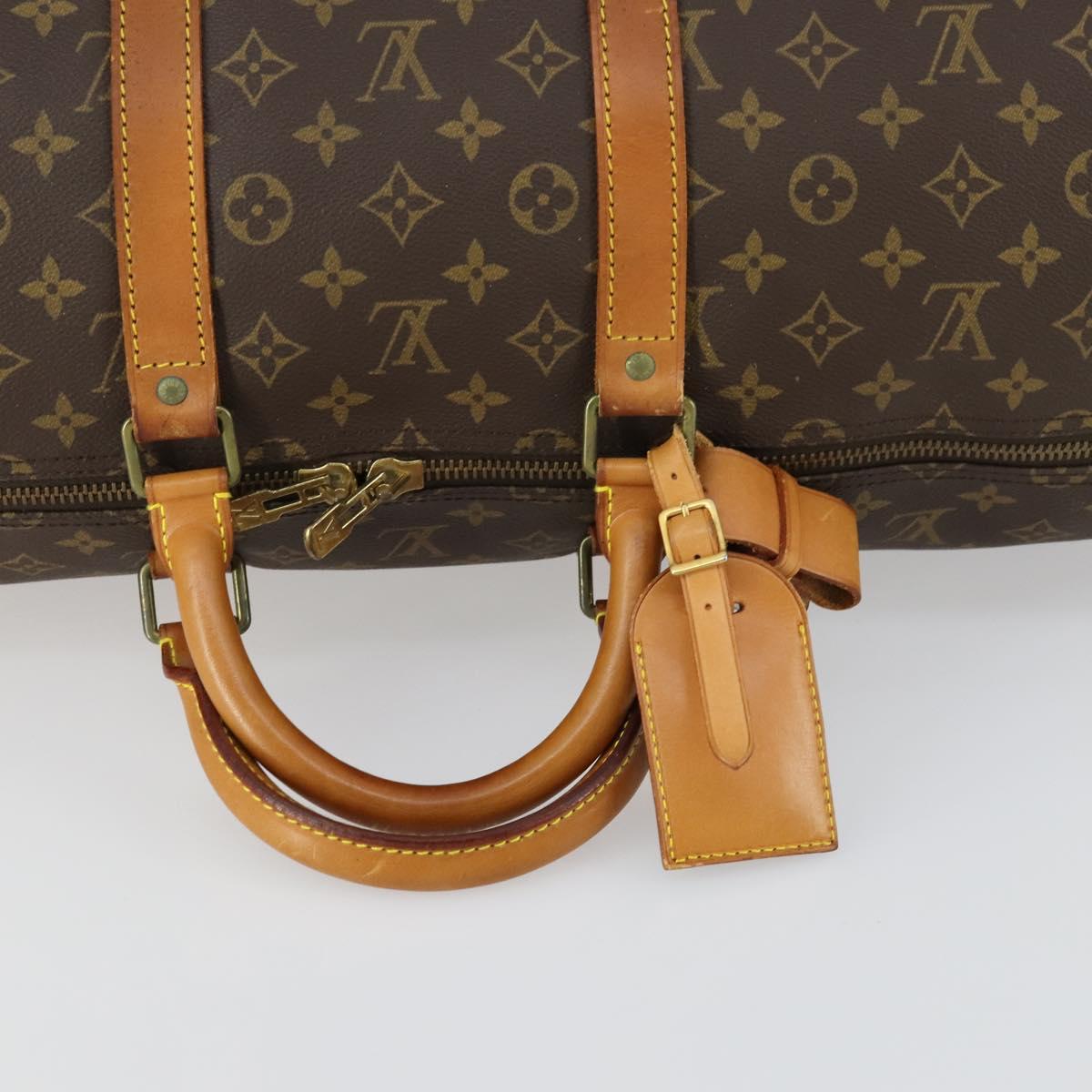 LOUIS VUITTON Monogram Keepall 55 Boston Bag M41424 LV Auth 158207
