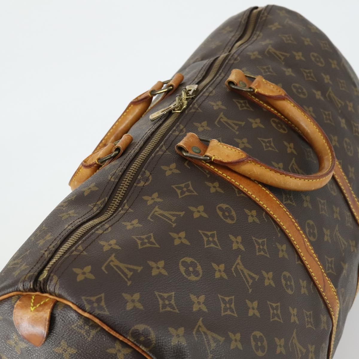 LOUIS VUITTON Monogram Keepall 55 Boston Bag L008 LV Auth 158208