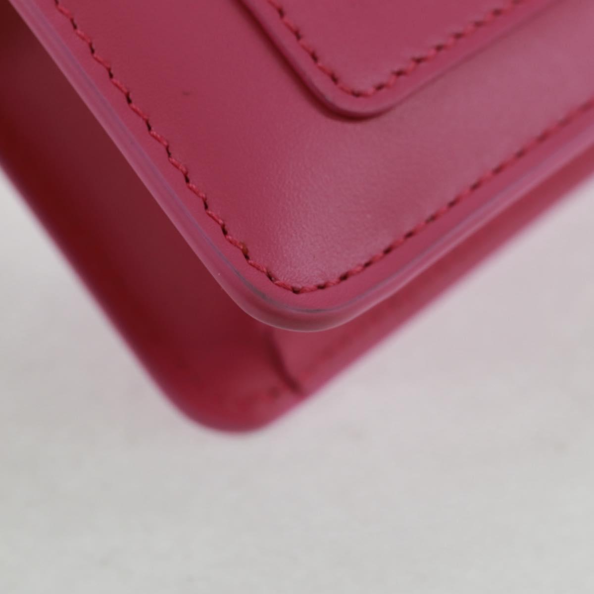 BVLGARI Bag Charm Leather Pink Auth 158219SM