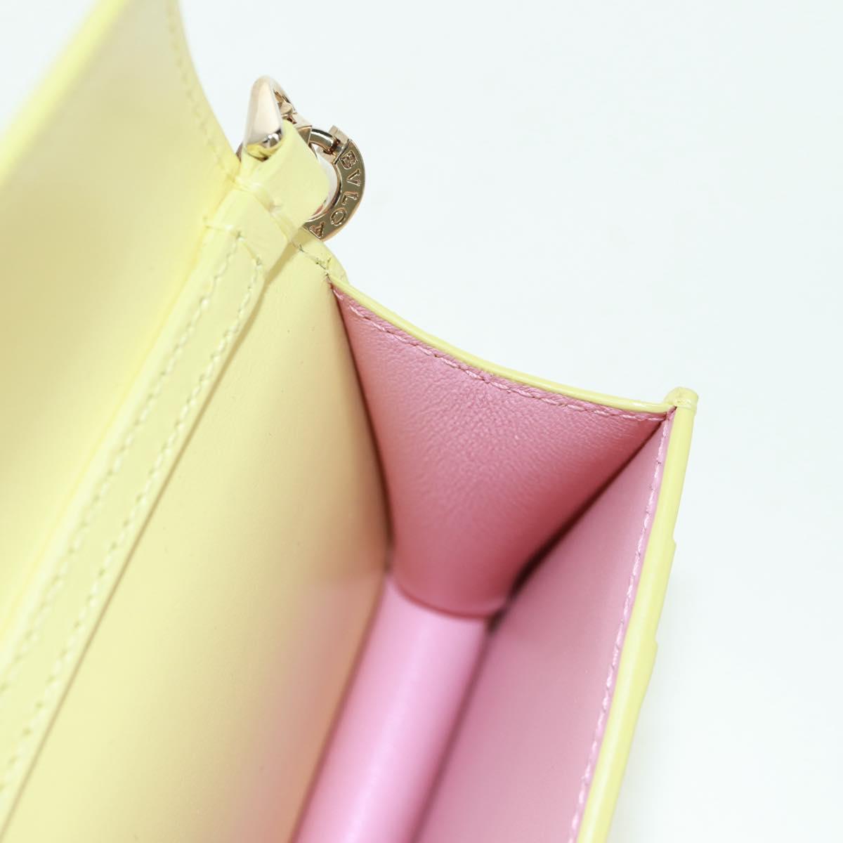 BVLGARI Bag Charm Leather Yellow Auth 158221SM