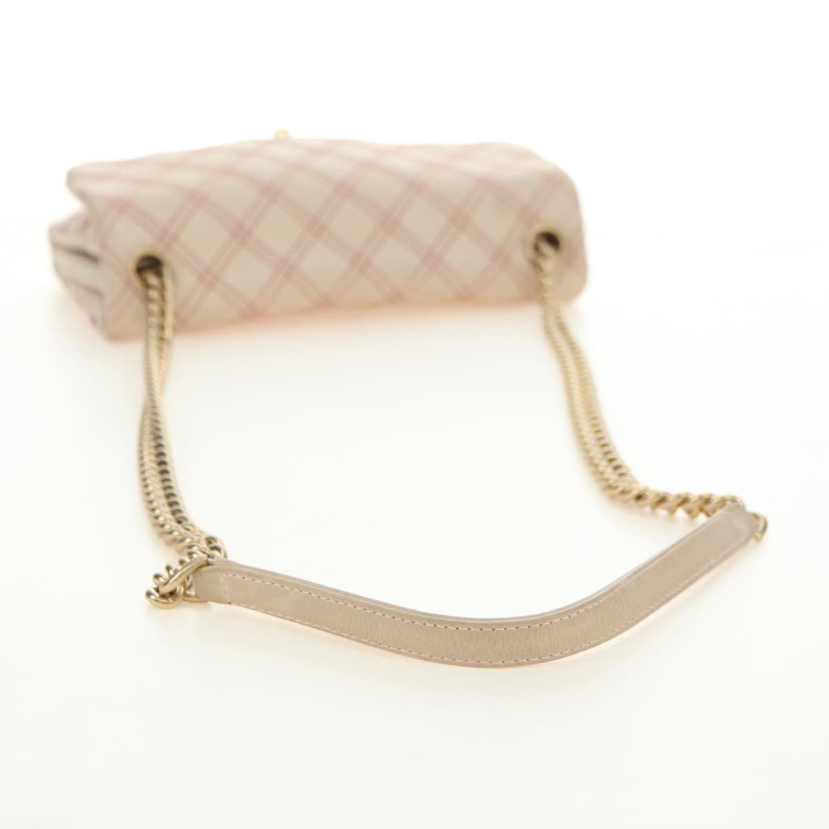 CHANEL Wild Stitch Chain Shoulder Bag Calf Skin Beige Gold CC Auth 158224SAV
