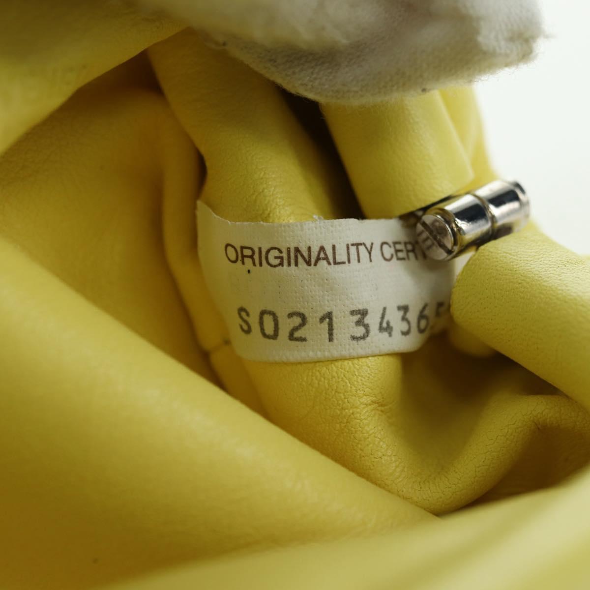 BOTTEGA VENETA Pouch Shoulder Bag Leather Yellow Auth 158228V