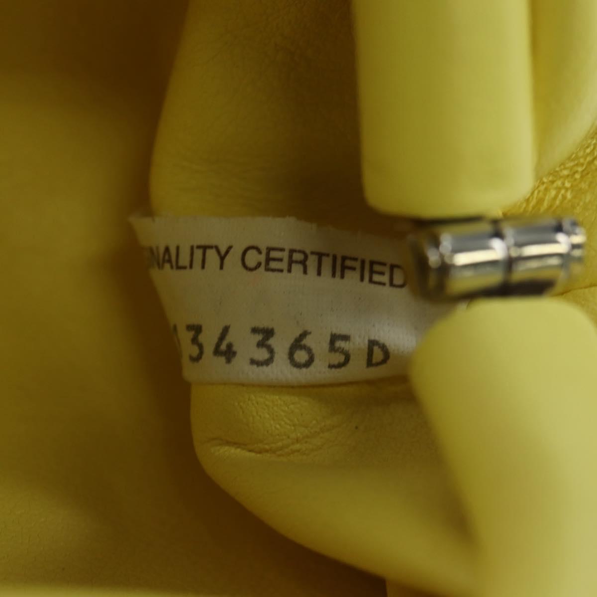 BOTTEGA VENETA Pouch Shoulder Bag Leather Yellow Auth 158228V