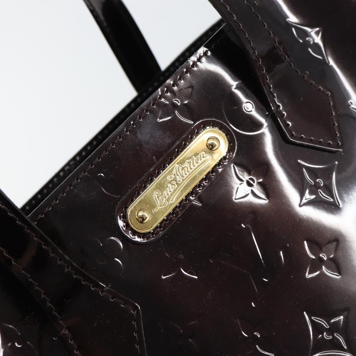 LOUIS VUITTON Monogram Vernis Wilshire PM Hand Bag Amarante M93641 Auth 158237