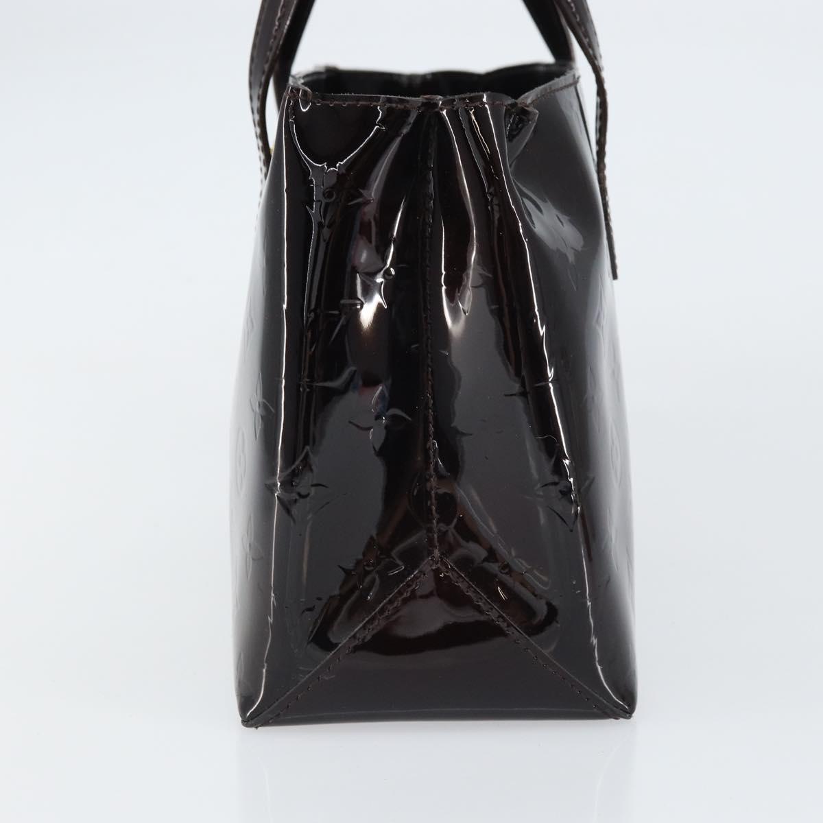 LOUIS VUITTON Monogram Vernis Wilshire PM Hand Bag Amarante M93641 Auth 158237