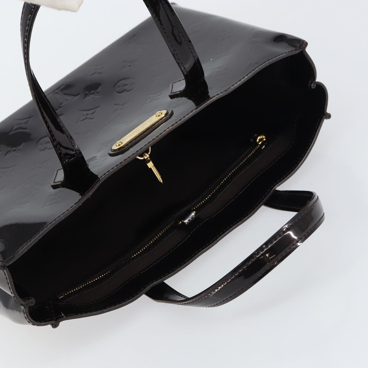 LOUIS VUITTON Monogram Vernis Wilshire PM Hand Bag Amarante M93641 Auth 158237
