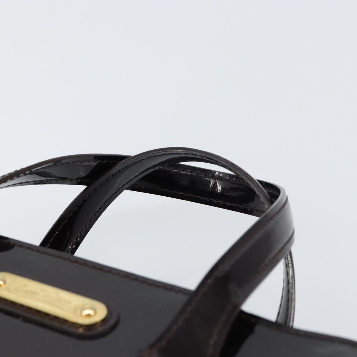 LOUIS VUITTON Monogram Vernis Wilshire PM Hand Bag Amarante M93641 Auth 158237