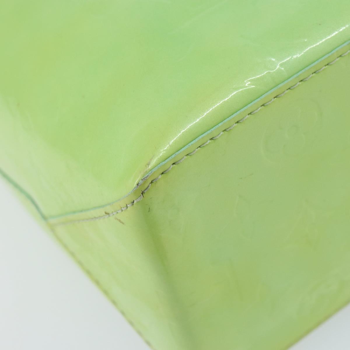 LOUIS VUITTON Monogram Vernis Reade MM Hand Bag Peppermint M91305 LV Auth 158238