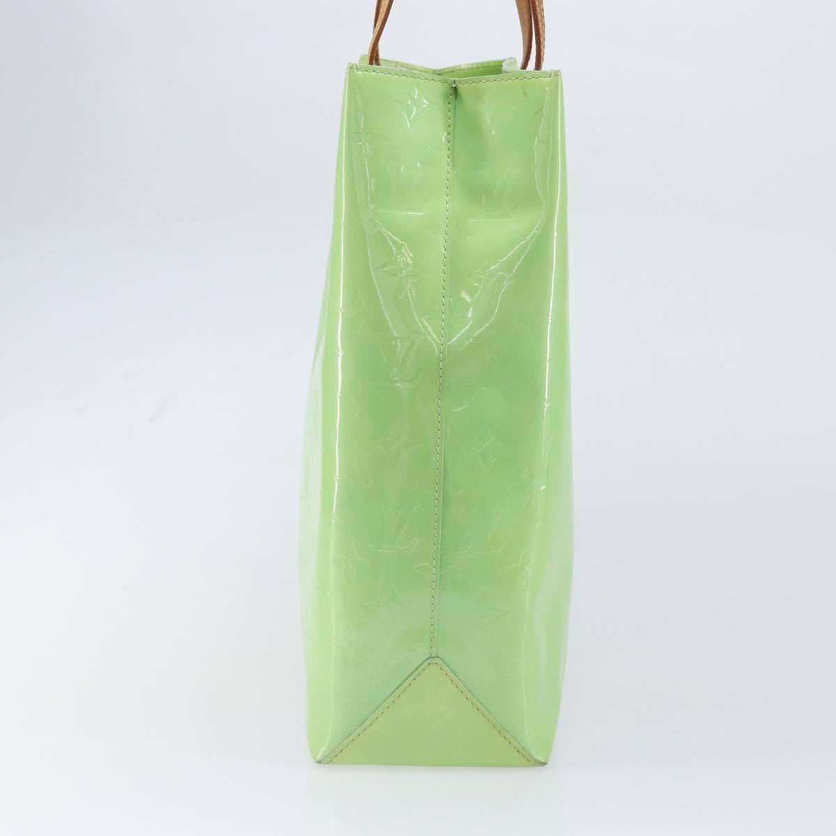 LOUIS VUITTON Monogram Vernis Reade MM Hand Bag Peppermint M91305 LV Auth 158238