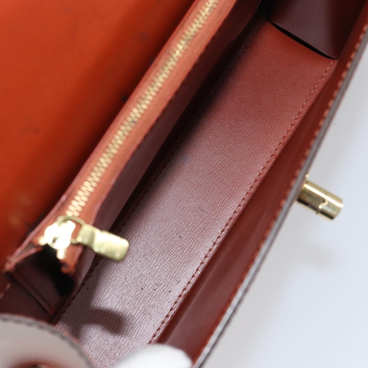 LOUIS VUITTON Epi Malesherbes Hand Bag Brown M52373 LV Auth 158240