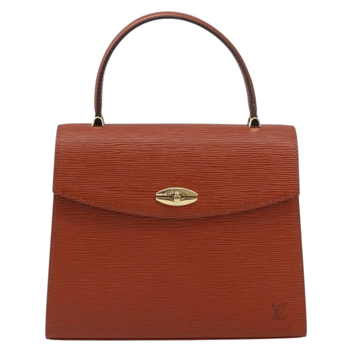 LOUIS VUITTON Epi Malesherbes Hand Bag Brown M52373 LV Auth 158240